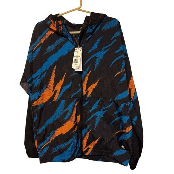 Adidas Multi Sport Size Large Zip Up Windbreaker *New* - Picture 1 of 7